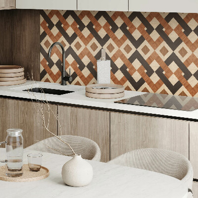 Pvc tegels Houten vormen in de geometrie