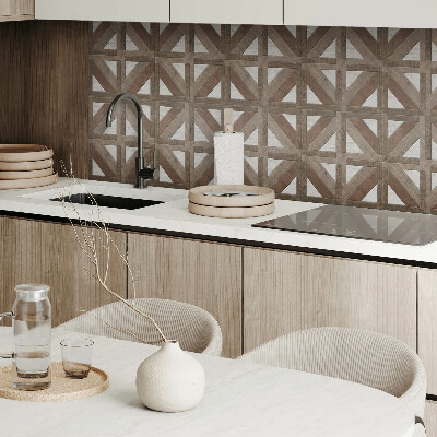 Pvc tegels Houten vormen in een betonnen mal