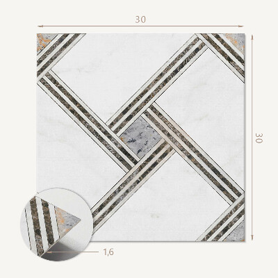 Zelfklevende vinyltegels Abstracte lijnen in geometrische stijl