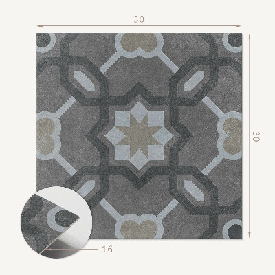 Vinyl tegels zelfklevend Geometrie in een modieus tegelpatroon