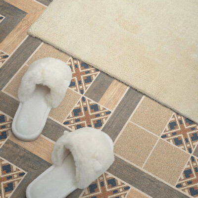 Pvc tegels Hoekige motieven op tegels