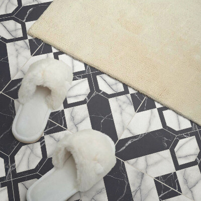 Zelfklevende vinyltegels Marmeren figuren in geometrische stijl