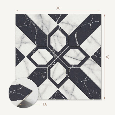 Zelfklevende vinyltegels Marmeren figuren in geometrische stijl