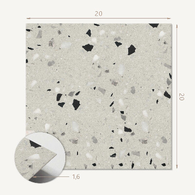 Pvc tegels Delicate fragmenten in een artistiek patroon