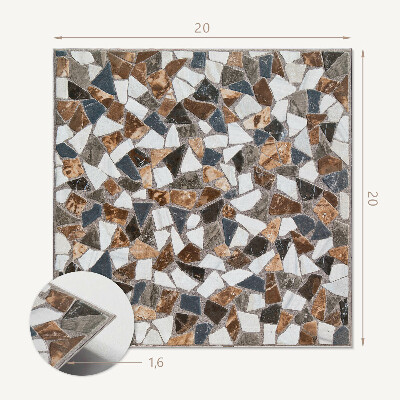 Pvc tegels Vormen in een mozaïekcompositie