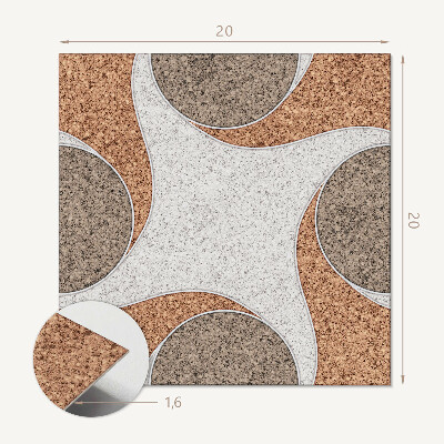 Vinyl tegels zelfklevend Een golvend cirkelpatroon