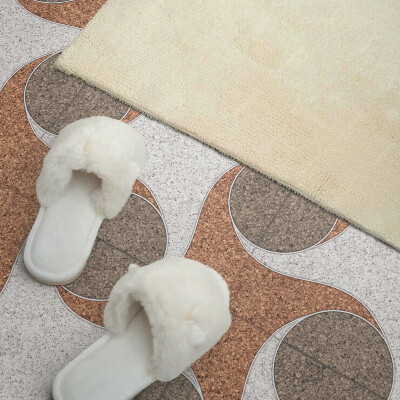 Vinyl tegels zelfklevend Een golvend cirkelpatroon