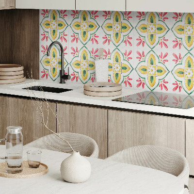 Zelfklevende vinyltegels Bloemenmotief met een kader