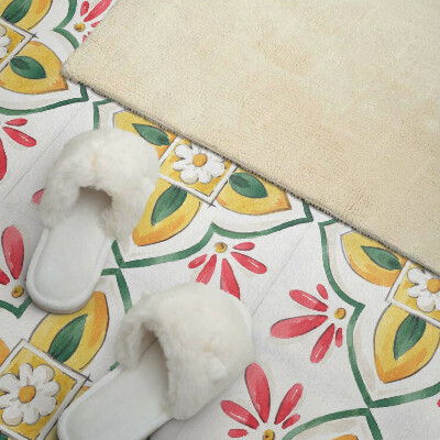 Zelfklevende vinyltegels Bloemenmotief met een kader