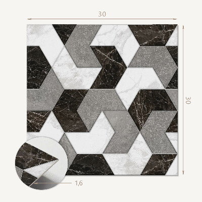 Vinyl tegels zelfklevend Abstracte vormen in geometrische stijl