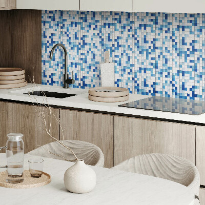Pvc tegels Mozaïekpatroon in intense blauwtinten