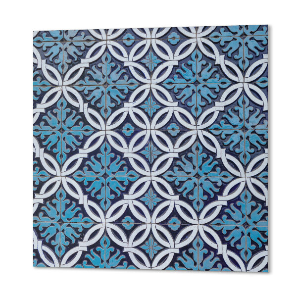 Vinyl tegels zelfklevend Geometrie met flora in een moderne stijl