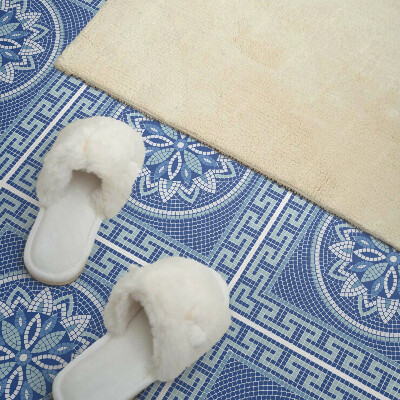 Zelfklevende vinyltegels Mozaïekpatroon met een bloemenmotief