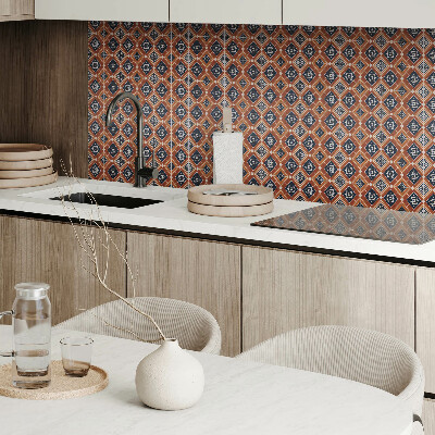 Vinyl tegels zelfklevend Bruine en witte geometrie