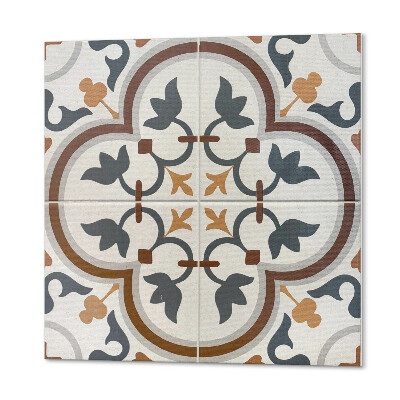 Pvc tegels Geruit patroon met bloemen