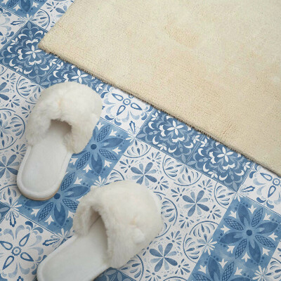 Vinyl tegels zelfklevend Bloemenmotief in stijlvolle tegels