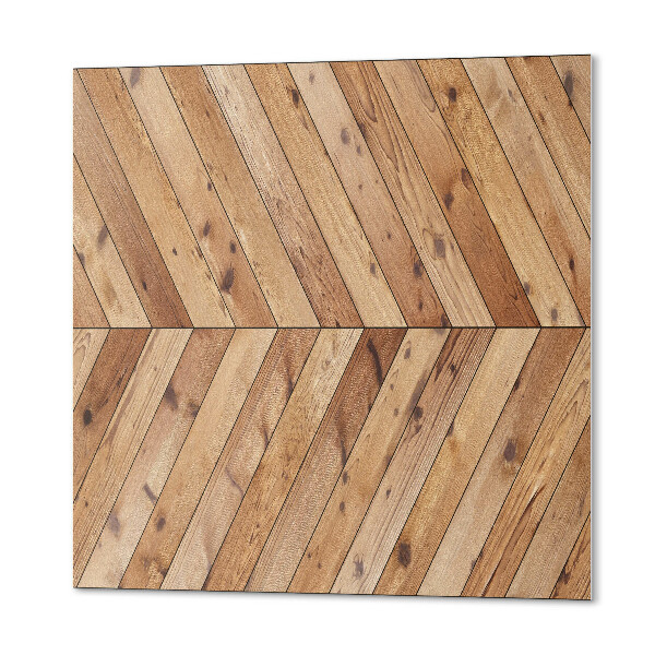 Zelfklevende vinyltegels Een motief van planken in een artistieke diagonale opstelling