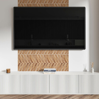 Zelfklevende vinyltegels Een motief van planken in een artistieke diagonale opstelling