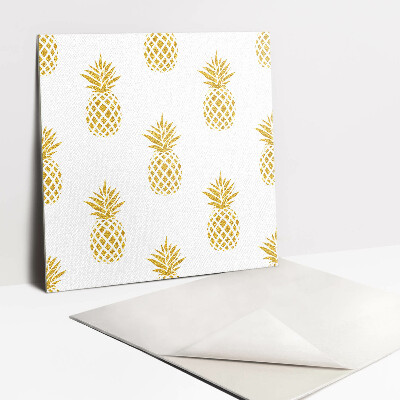 Vinyl tegels Gouden cartoon ananas