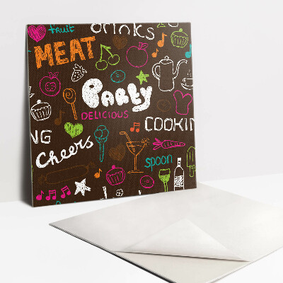 Zelfklevende vinyl tegels Kleurrijke abstractie