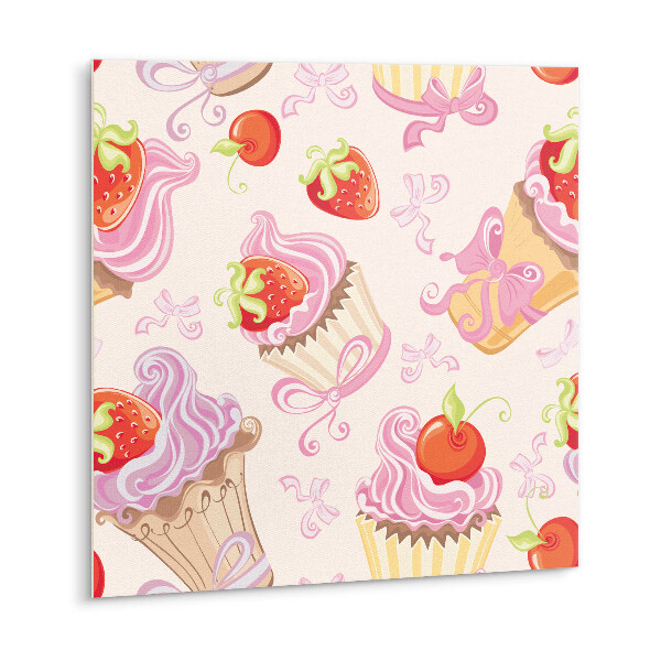 Vinyl tegels zelfklevend Kleurrijke fruit cupcakes