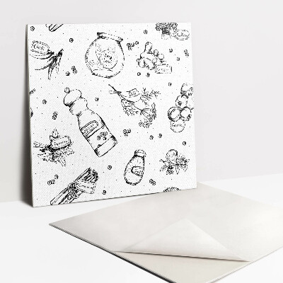 Vinyl tegels Zwart-wit abstractie