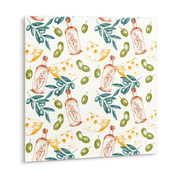 Vinyl tegels zelfklevend Olijven en olijfolie