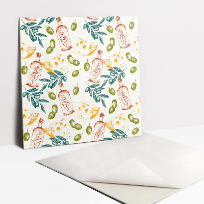 Vinyl tegels zelfklevend Olijven en olijfolie