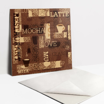 Zelfklevende vinyl tegels Koffie thema