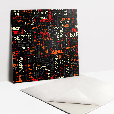 Vinyl tegels zelfklevend Barbecue grill thema