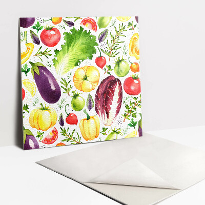 Zelfklevende vinyl tegels Kleurrijke groenten