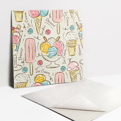 Vinyl tegels zelfklevend Kleurrijk ijs