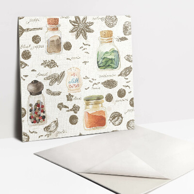 Vinyl tegels zelfklevend Specerijen in potten