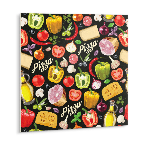 Vinyl tegels Pizza-ingrediënten