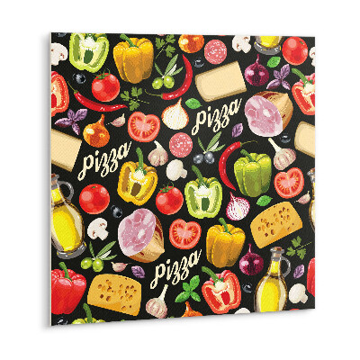 Vinyl tegels Pizza-ingrediënten