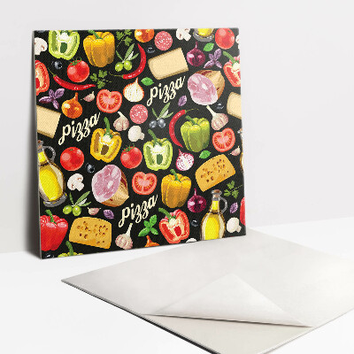 Vinyl tegels Pizza-ingrediënten