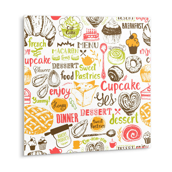 Zelfklevende vinyl tegels Kleurrijke dessertsnoepjes