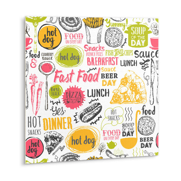 Vinyl tegels zelfklevend Fastfood lunch diner