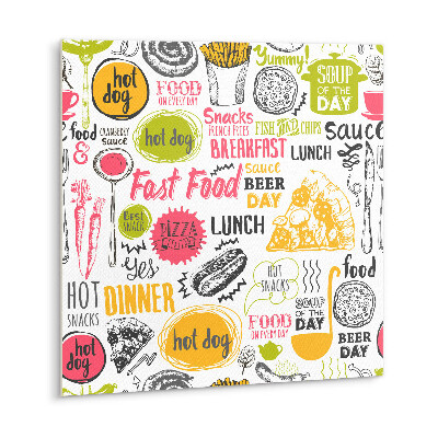 Vinyl tegels zelfklevend Fastfood lunch diner