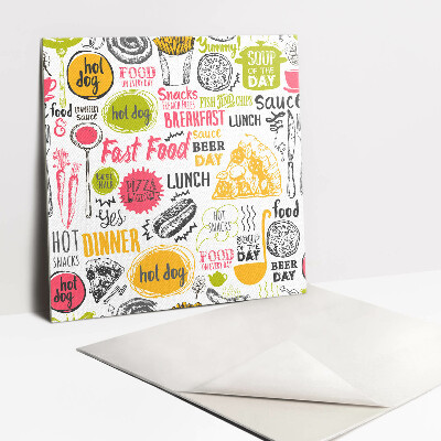 Vinyl tegels zelfklevend Fastfood lunch diner