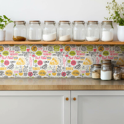 Vinyl tegels zelfklevend Fastfood lunch diner