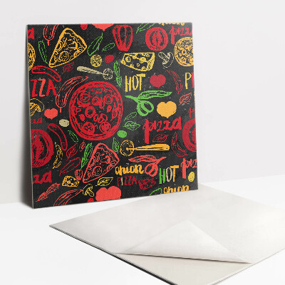 Zelfklevende vinyl tegels Fastfood pizza thema's