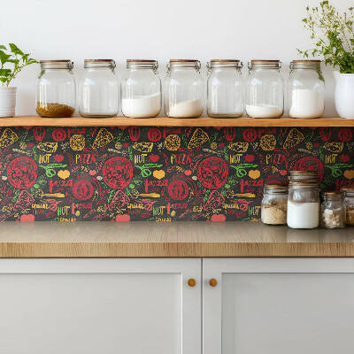 Zelfklevende vinyl tegels Fastfood pizza thema's