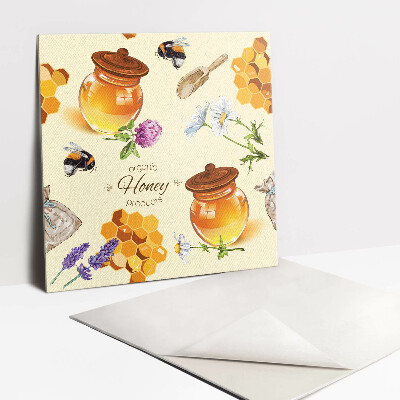 Vinyl tegels zelfklevend Honingraat en pot