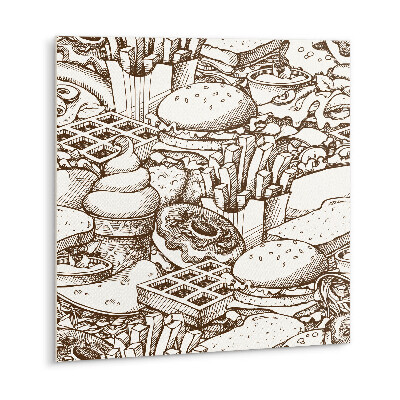 Zelfklevende vinyl tegels Bruin Abstract Voedsel