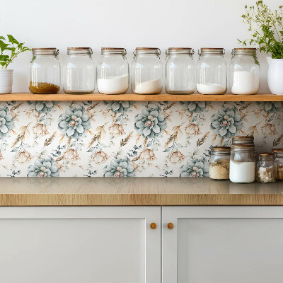 Zelfklevende vinyl tegels Geschilderde bloemen