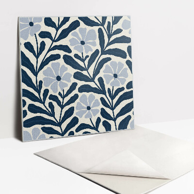 Zelfklevende vinyl tegels Geschilderde bloemen