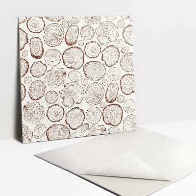 Vinyl tegels Boomstammen en ringen