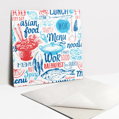 Vinyl tegels zelfklevend Tekening met voedselthema