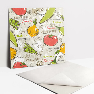 Vinyl tegels zelfklevend Kleurrijke groenten